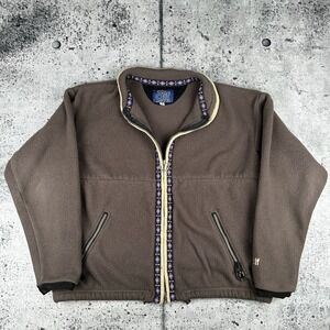 Vintage ALF Gray Aztec KUHL Outdoor Full Zip Deep Pile Fuzzy Hike 90s  M